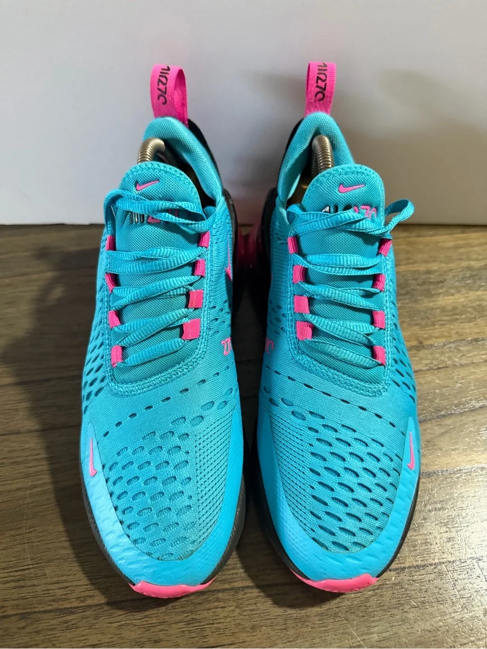 Nike Kids' Turquoise and Pink Air Max 270 Sneakers